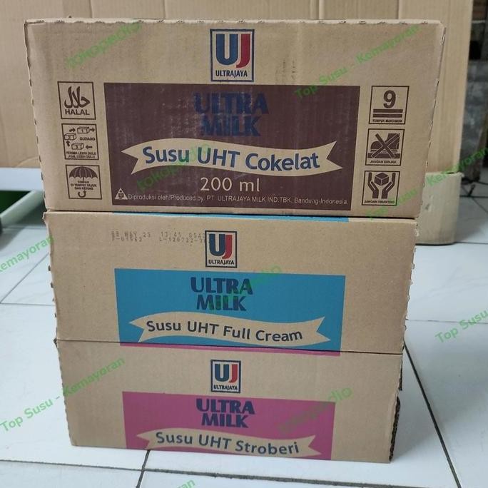 

Susu Uht Ultra Milk Cokelat / Full Cream 200Ml Isi 24 Pcs