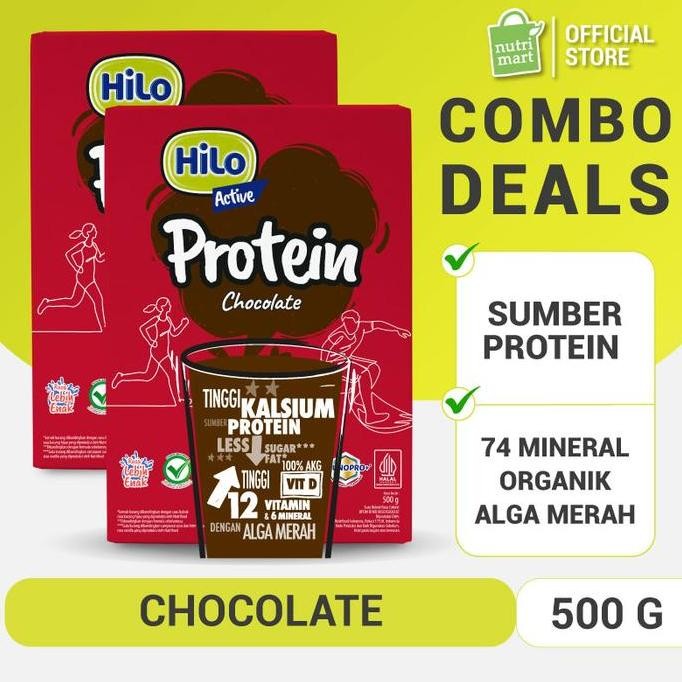 

Twin Pack - Hilo Active 500G Dengan Alga Merah - Susu Tinggi Kalsium Lebih Rendah Lemak
