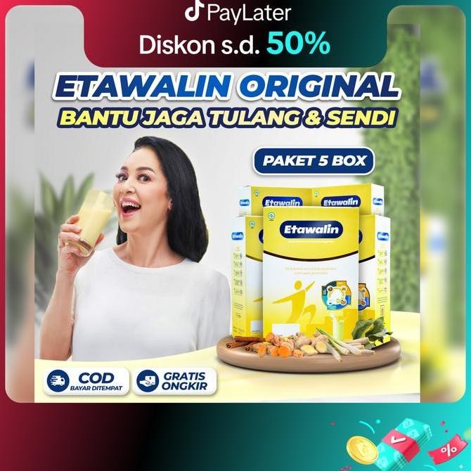

5 Box Etawalin Original - Susu Etawa Bubuk Bantu Masalah Sendi