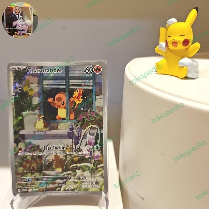 Charmander ar promo pokemon kartu harta berkilau 093/sv-p tcg indo Rare Original