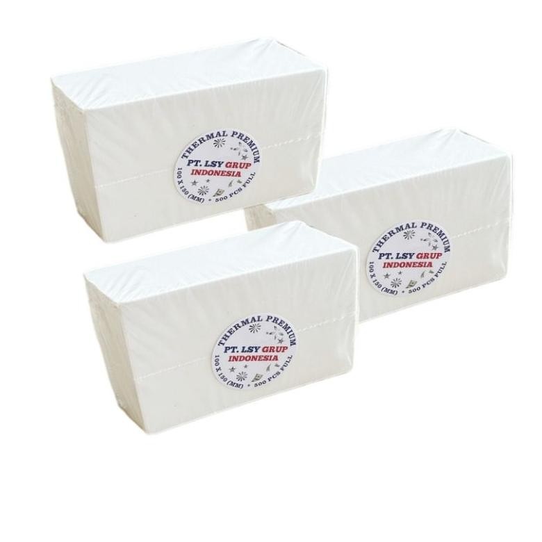 

JH8 kertas thermal label lipat barcode LSY TAPE 100 X 150mm A6 isi 500 lembar full premium ( lipat )