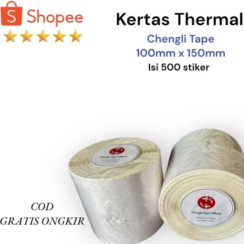 

JH8 LABEL THERMAL KERTAS 100 X 150 ISI 500 PCS | DIRECT THERMAL | KERTAS THERMAL ISI 500 PCS FULL