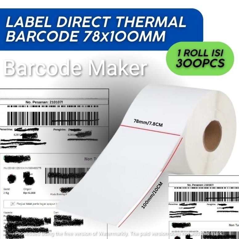 

JH8 Label Thermal 3x4 inch / 78 x 100 / Label Thermal 78x100