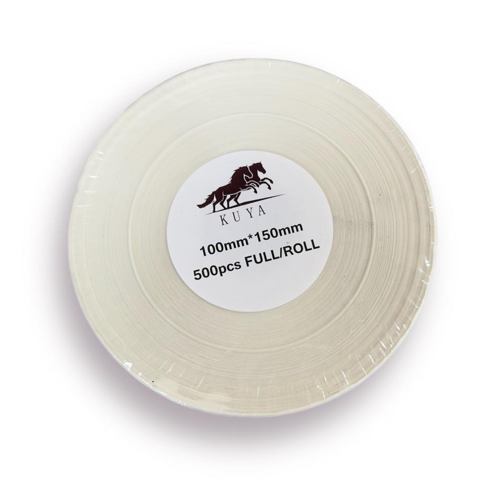 

JH8 Kertas Thermal Label Barcode Roll/Lipat isi 500 pcs ukuran A6 100 x 150 mm Kertas Sticker