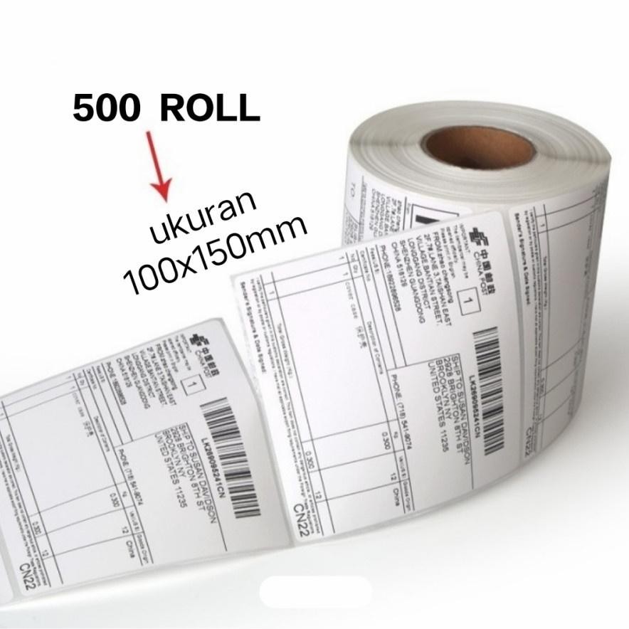 

JH8 Label Resi Kertas Thermal Label Sticker 100x150 Barcode Size A6 500PCS