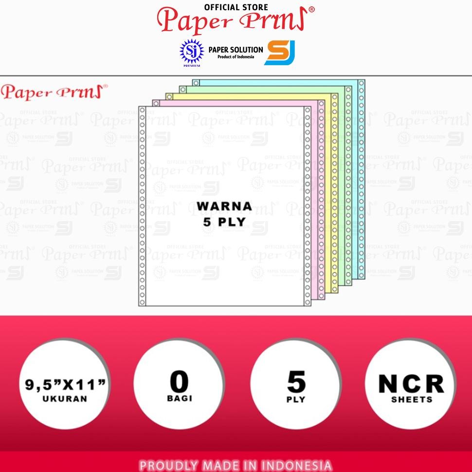 

JH8 Paperpryns Kertas Continuous Form 5PLY NCR 9,5" x 11