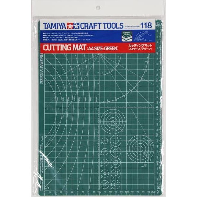 

ready !!! Tamiya 74118 - Cutting Mat A4 size Green - Alas potong Tamiya