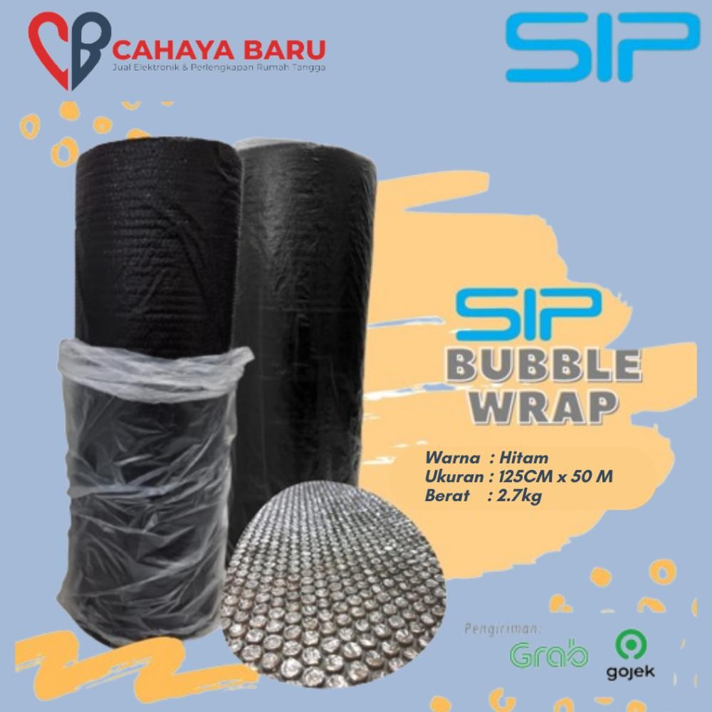 

JH8 BUBBLE WRAP HITAM 125cm x 50M (gojek/grab)