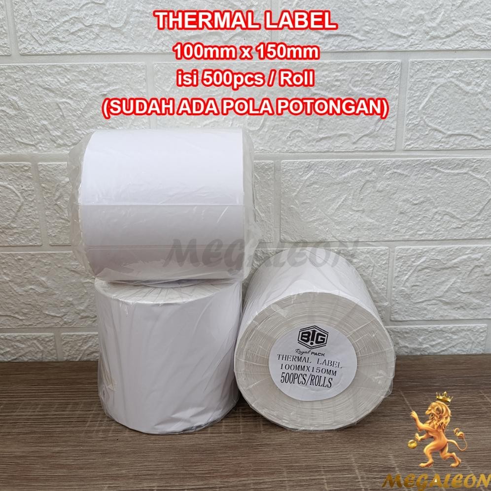 

JH8 Label Stiker Thermal ROLL 100x150 mm A6 isi 250 & 300 & 500 pcs Stiker Label Resi Stiker Barcode OLSHOP (ROLL)