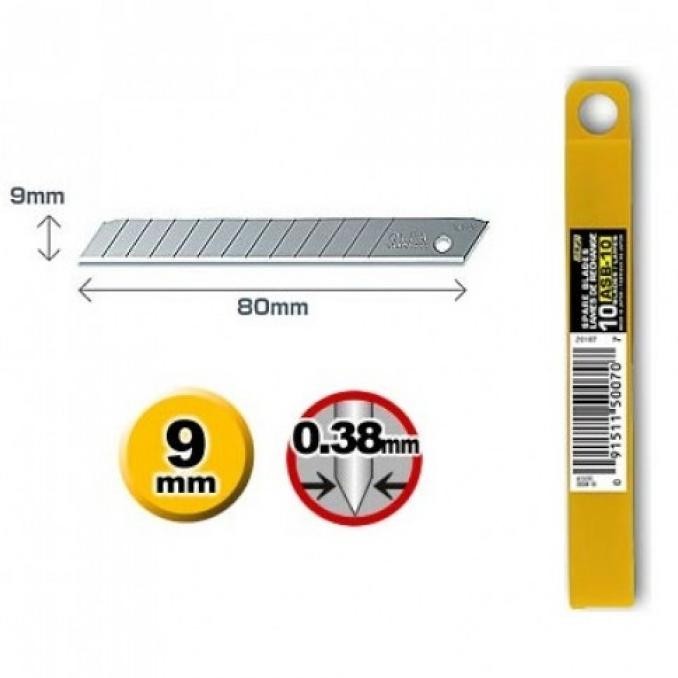 

ready !!! Olfa Refill Cutter 9mm ASB-10 Spare Standard Duty Blade isi 10 pcs