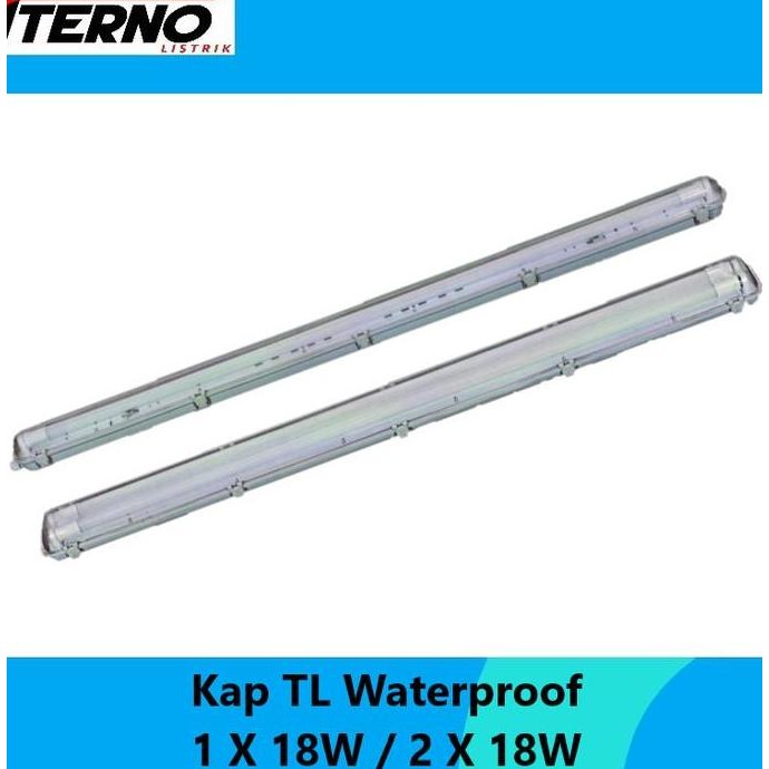 Kap Lampu Waterproof 2X18 2X18W Tl Led 2X8W Ip65
