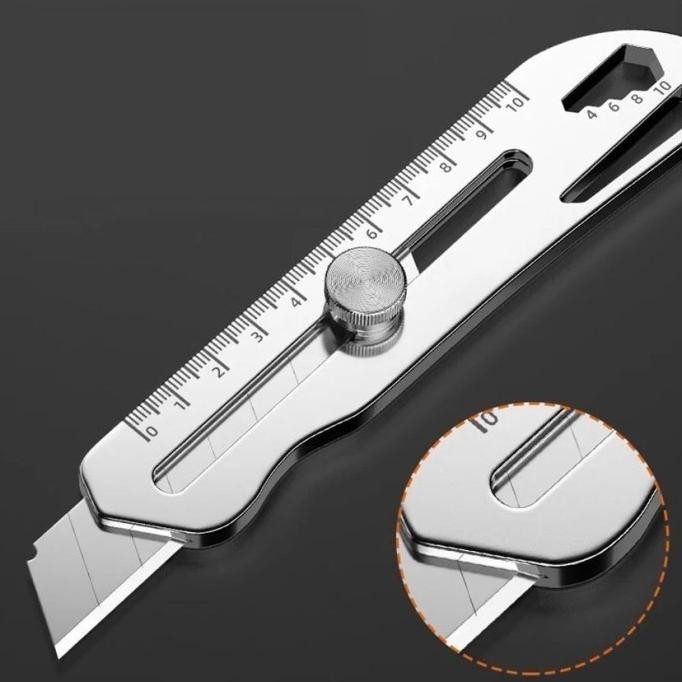 

ready !!! Cutter Pisau Pemotong Kertas 18mm Multifungsi Stainless Besar