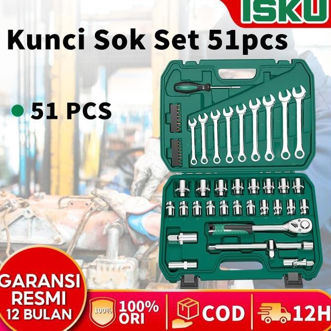 Socket Wrench Set Tools /Kunci Sock 46 pcs /kunci sok set/SET SOCKET