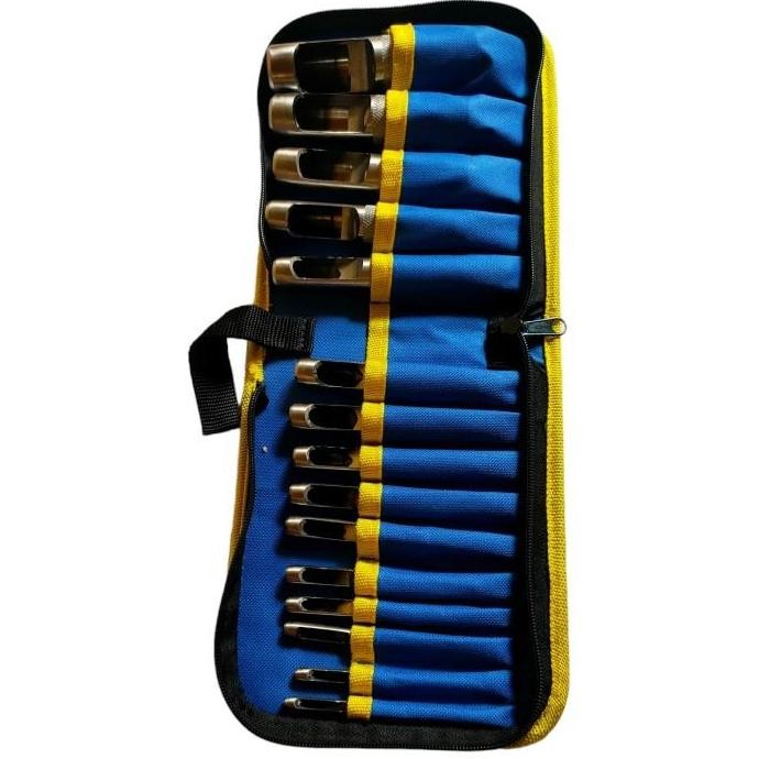 

ready !!! Pahat Plong Set 15 Pcs - Pelubang Pembolong Karet Kulit Set 15 Pcs