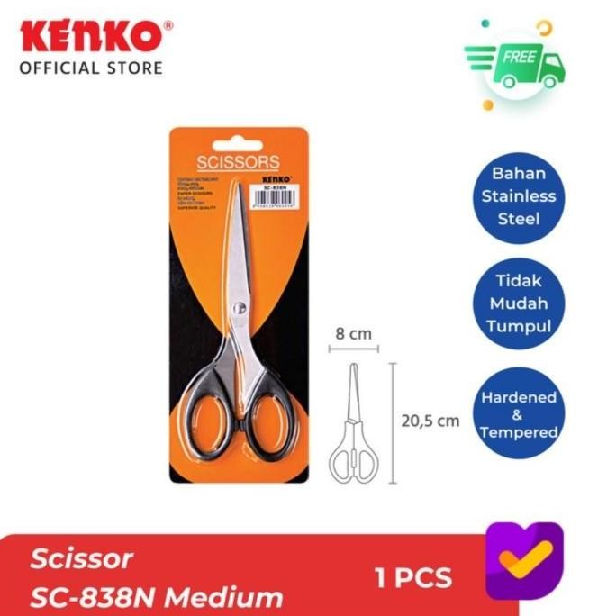 

ready !!! PAKET HEMAT gunting kenko 838 medium stainless 1 box isi 12 pcs