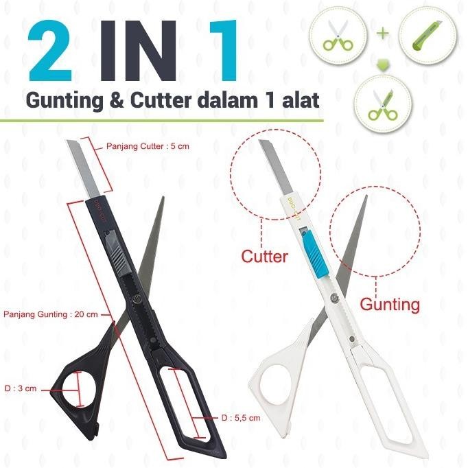 

ready !!! Gunting Maepyo Duo-Cut MP-3005 - Gunting dengan Cutter Serbaguna