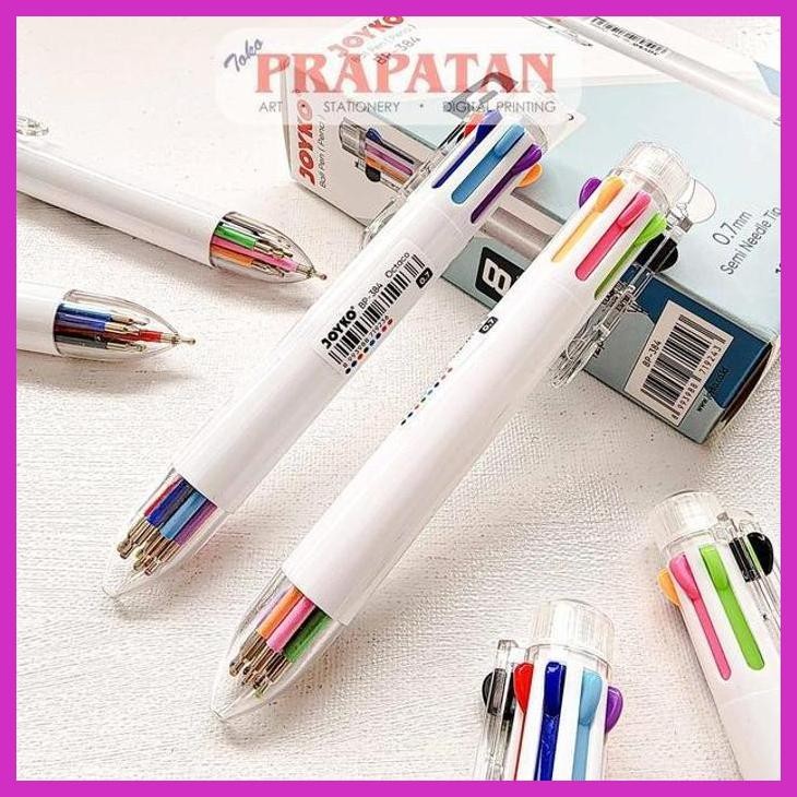 

( SEKOLAH / LUKIS ) SALE JOYKO BP-384 OCTACO 8 COLORS BALL PEN 0.7MM | BALLPOINT | PULPEN PENA (SENI / MENGGAMBAR / ART / KERAJINAN ) SIAP KIRIM
