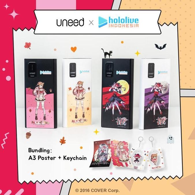 Uneed X Hololive - Powerbank Manabox 10.000 Mah Fast Charging