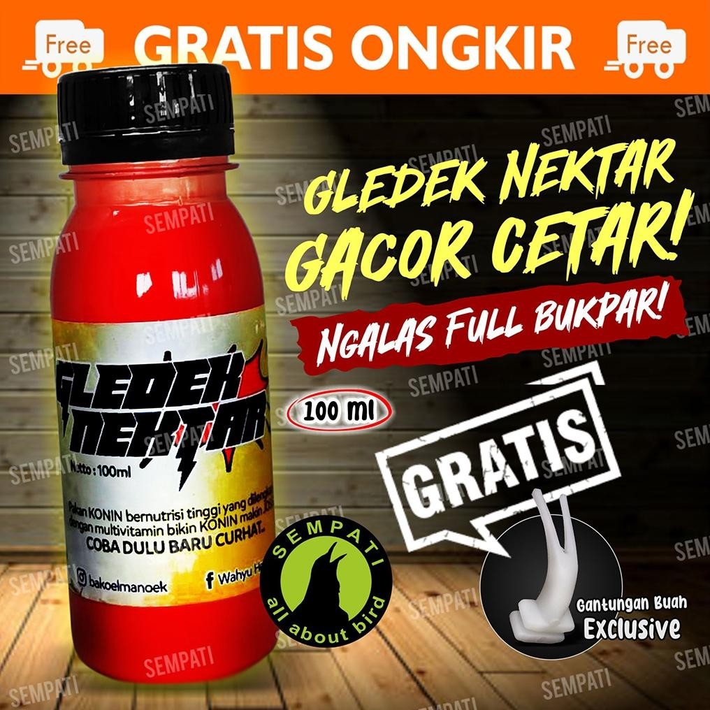 SEMPATI Gledek Nektar Nextar Nectar Pink Pakan Burung Konin Kolibri Ninja Sogon Pleci Muncang Pakan 