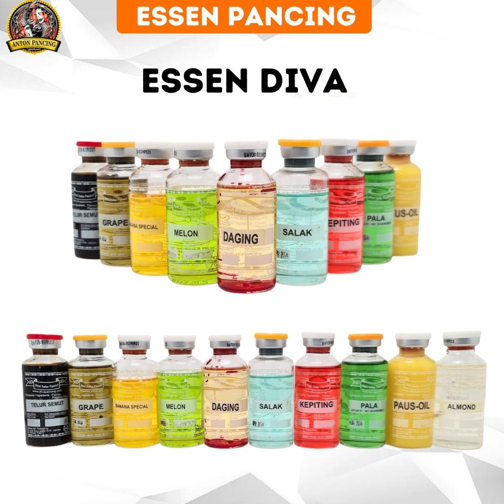 Essen Murni Diva 30 ml Lengkap Segala Aroma Ikan Mas,Lele,Bawal,Patin Untu Galatama/Harian AST