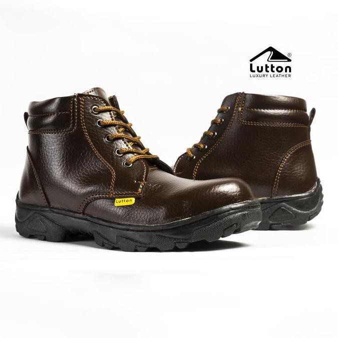TGR SEPATU SAFETY BOOT TALI IMT boots high pria  shoes  kerja  Besi Karet