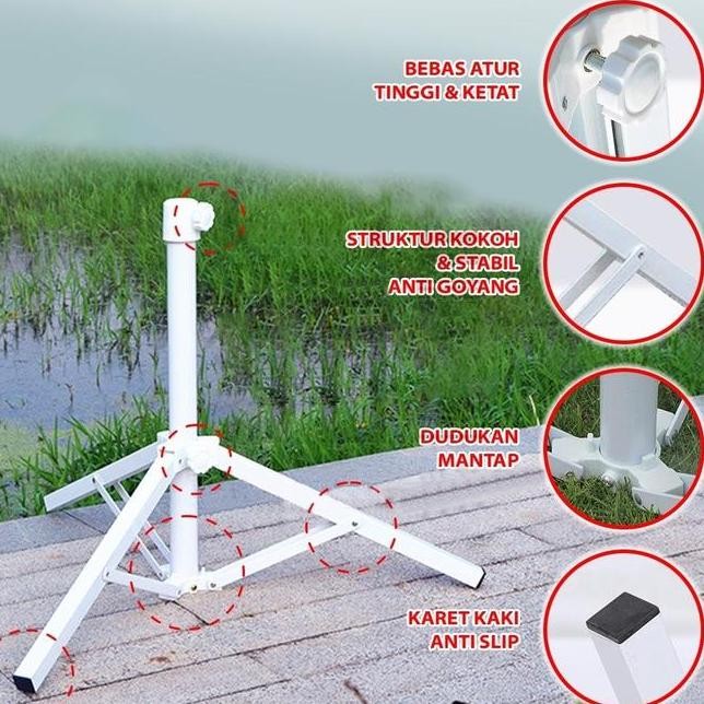 Besar Kaki Tri Utk Payung 180Cm200Cm220Cm240Cm Penyangga Dudukan Payung Tenda Taman Pantai