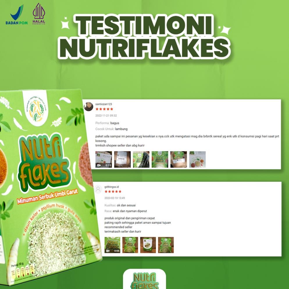 

TU26 Eh76 NUTRIFLAKES 100% ORIGINAL | Ori Official Store Asli Sereal Asam Lambung NUTRIFLAKES Premium Original
