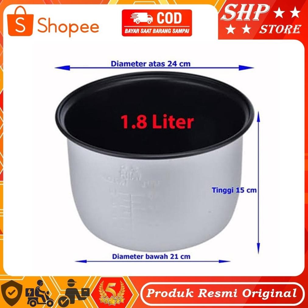Panci Rice Cooker Miyako 1,8 Liter Anti Lengket