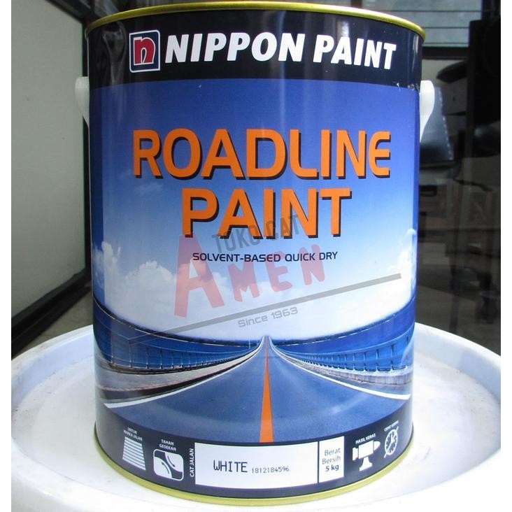 Nippon Paint Roadline Paint 5Kg (Merah & Hijau) / Cat Marka Jalan Gratis Ongkir
