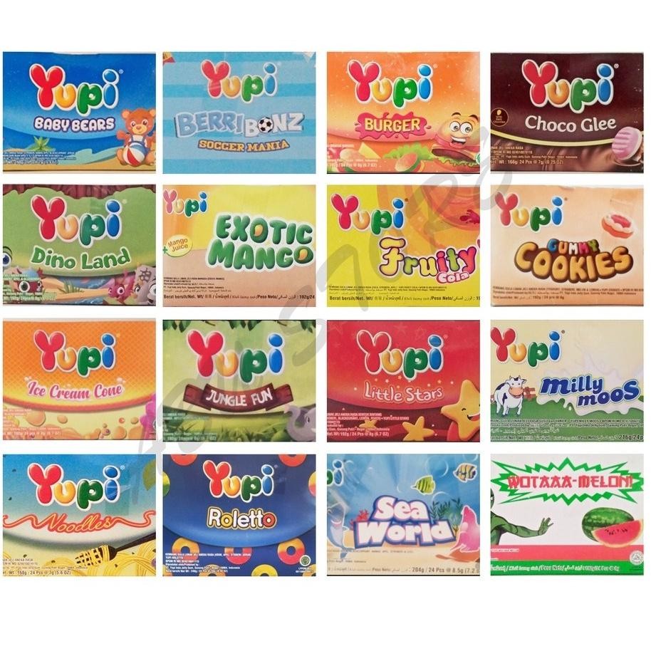 

fx-76 gha-68 Yupi Box Jelly Gummy Halal MUI Beragam Varian Viral Murah