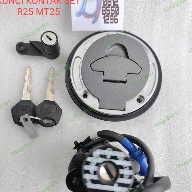 Baru Kunci Kontak Yamaha R25 Mt25 New Old Original Key Set Assy 1Wd