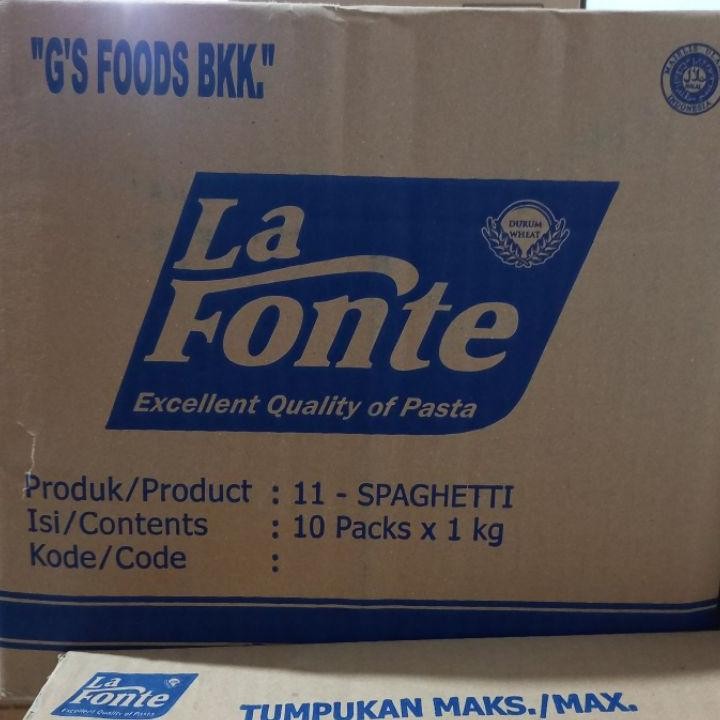 

Kartonan La Fonte Spaghetti Fettucini Chiffery Regrate Khusus Gojek Grab