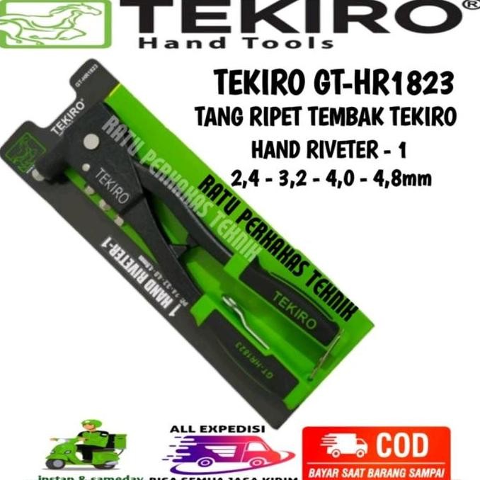Terlaris Tang Rivet Tembak 2.4  3.2  4.0  4.8 Mm Tekiro Gt-Hr1823 Original Hand Riveter Alat Pasang 