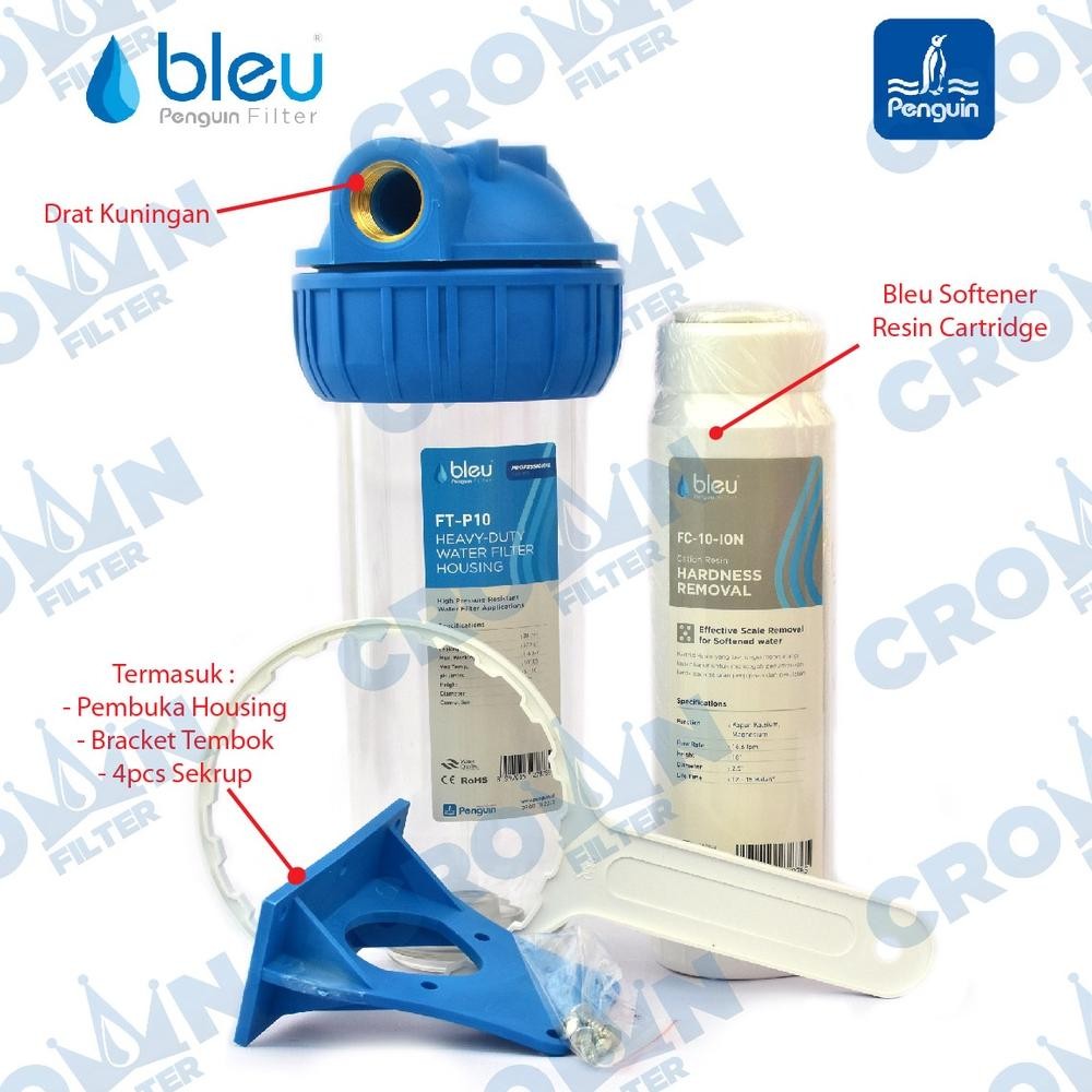 Bleu Professional Series - Filter air 10" + Resin Softener Cartridge / Filter Air Bleu  Penguin 10"