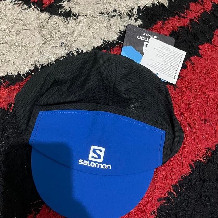 Topi Running Sepeda Salomon Air Logo Cap Golden trail series edition