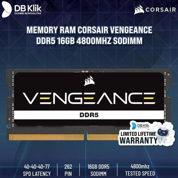 Memory Ram Corsair Vengeance Ddr5 16Gb 4800Mhz Sodimm - Ddr5 16Gb New Stok