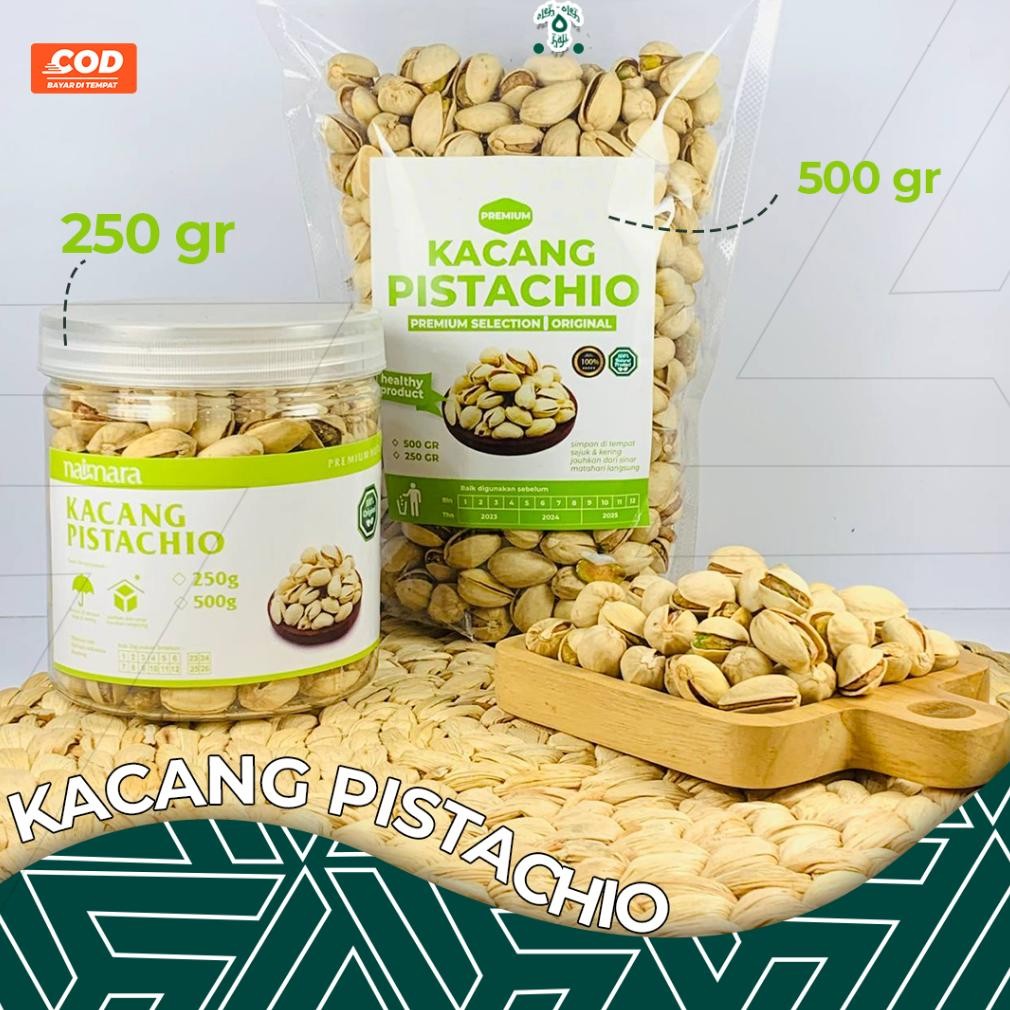 

Kacang Arab Pistachio Fustuk Roasted Oleh Oleh Haji 250Gr/500Gr