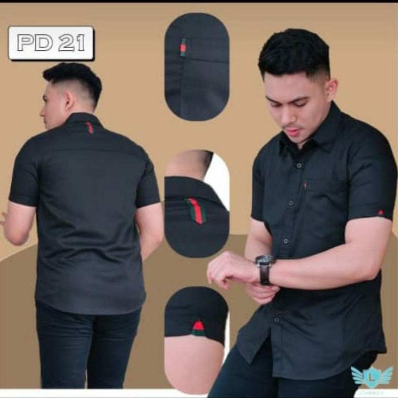 Kemeja Pria Slimfit  Lowkey  Premium Pd 21 | Hem Atasan Kemeja Baju Laki-Laki/Cowok Slimfit