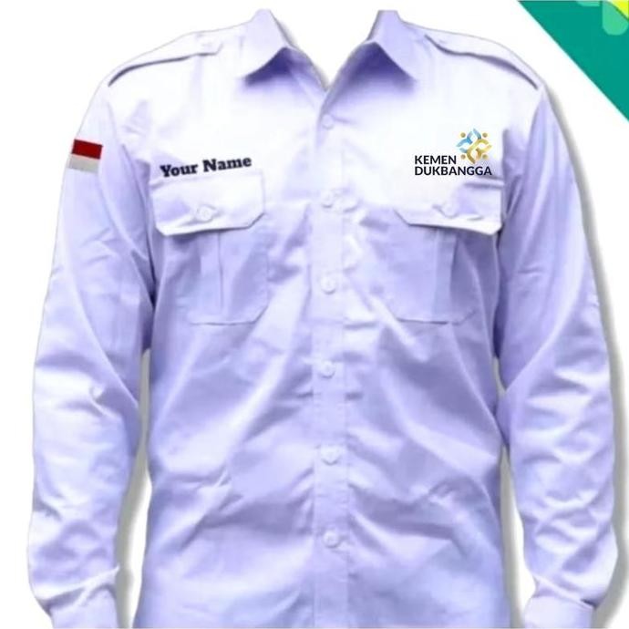 KEMEJA BKKBN BORDIR LENGAN PANJANG SERAGAM BKKBN EKSKLUSIF BORDIR