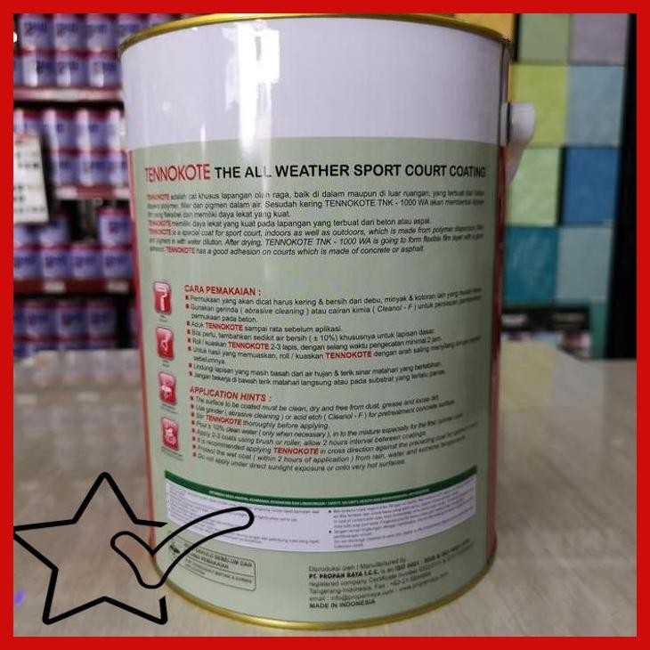 [ISB] CAT LAPANGAN TENNOKOTE 5KG (WARNA STANDART) CAT TEMBOK PROPAN 5 KG