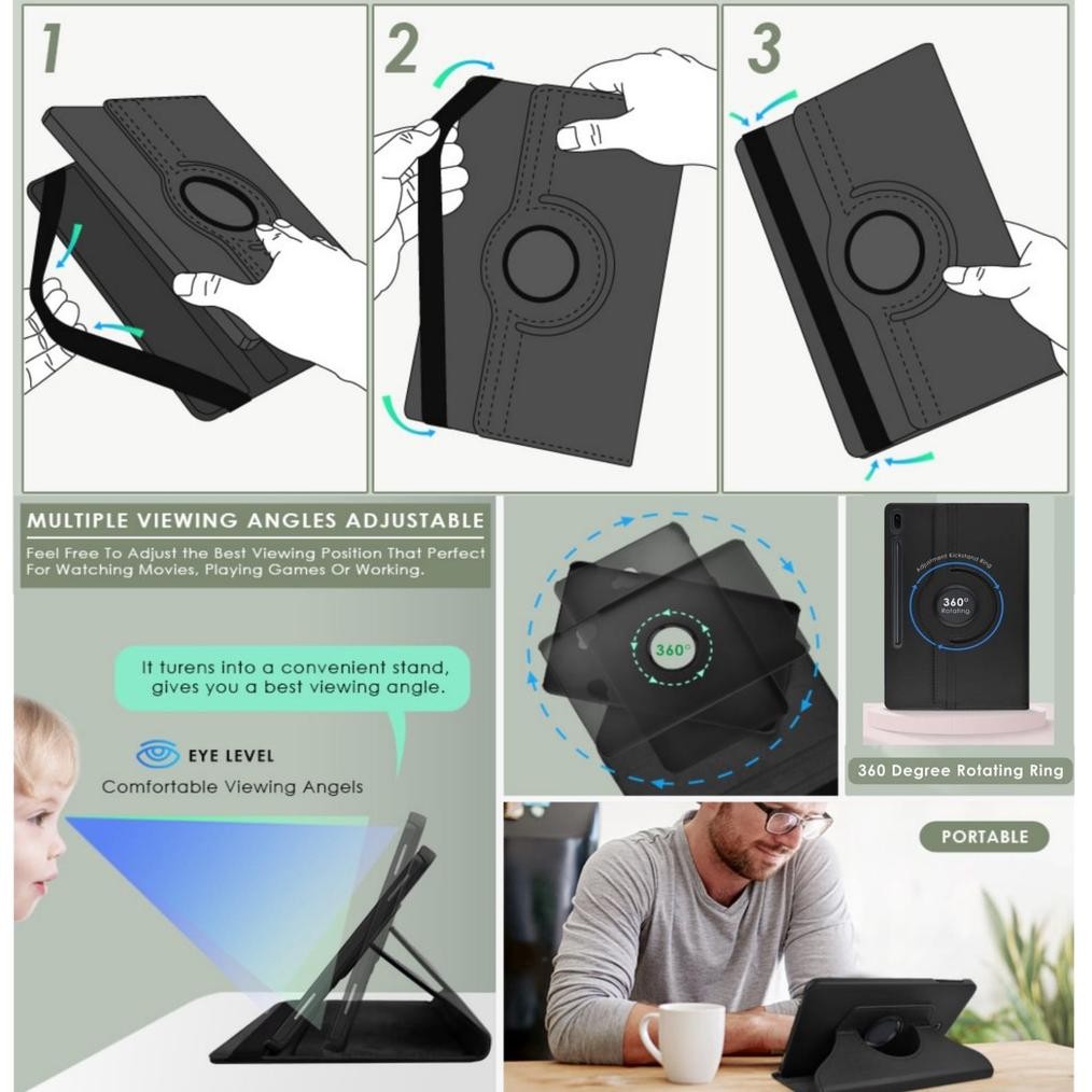 Premium Case Oppo Pad Air | Casing Oppo Pad Air | Oppo Pad Air 10.36 Inci | Flip Cover Casing Rotary