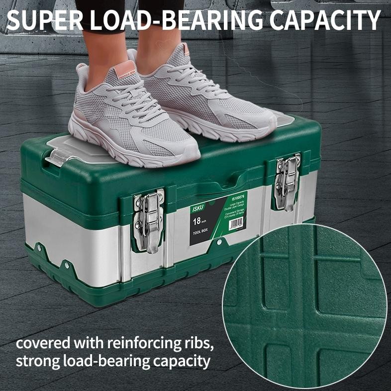 Isku Tool Box Besar 20 Inch Tool Box Bahan Stainless Steel Kotak Perkakas Tahan Lama Toolbox