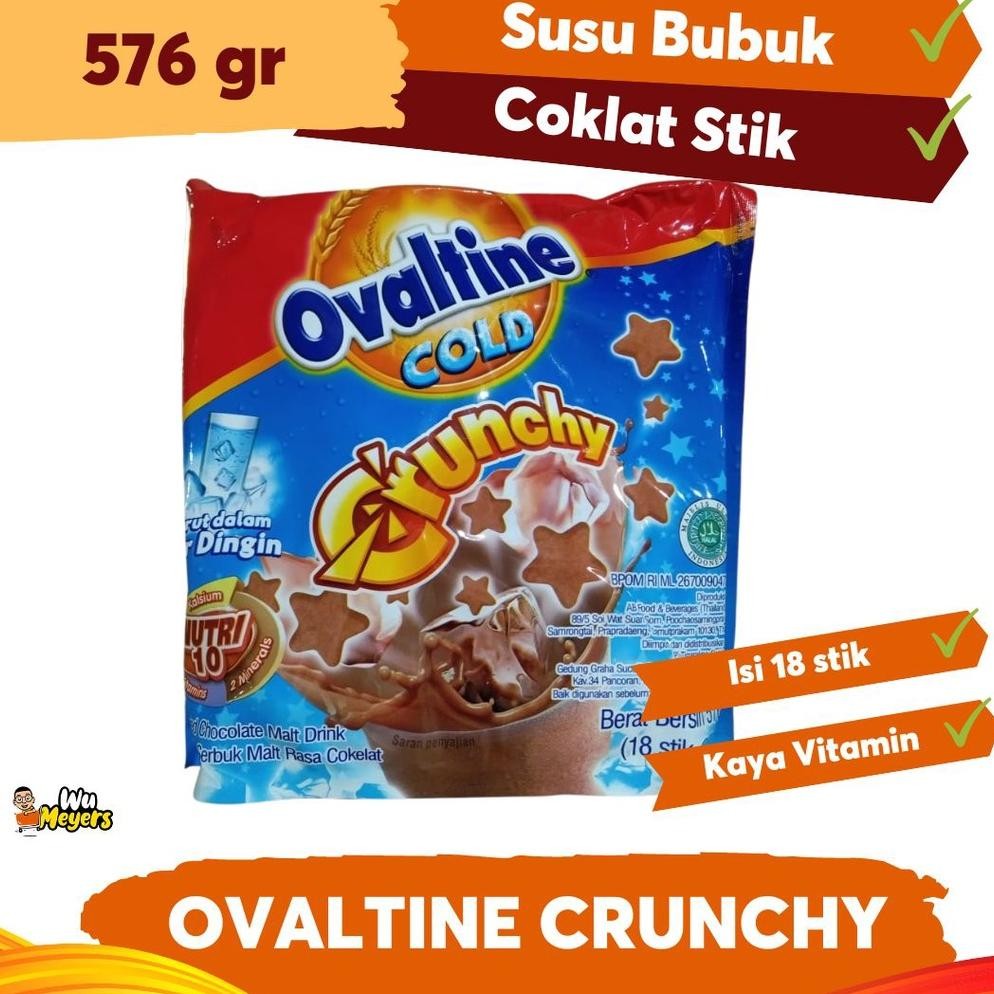 

Terlaris Ovaltine Cold Crunchy Susu Bubuk Coklat Stik 32 Gr X 18 Stik Fb-43