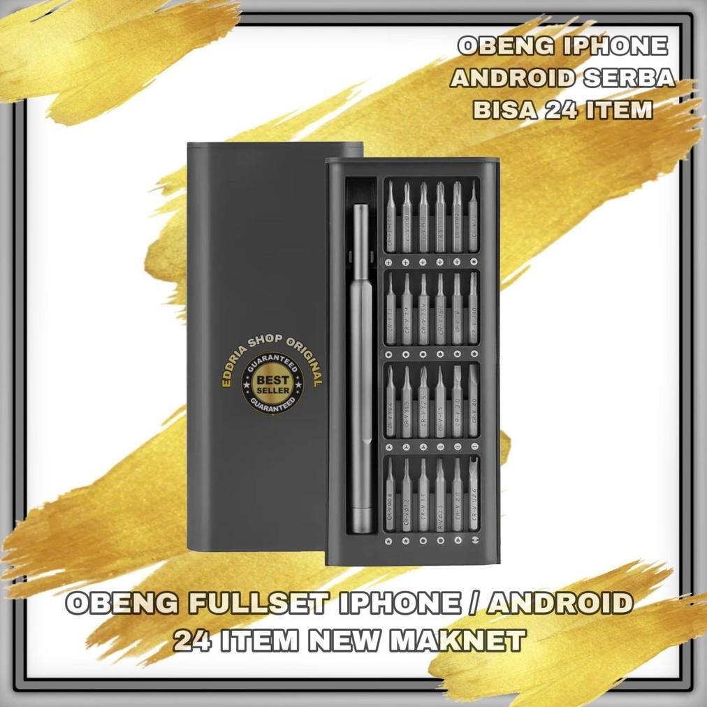 OBENG 24 Item Reparasi HP Handphone iPhone Xiaomi Samsung ORIGINAL