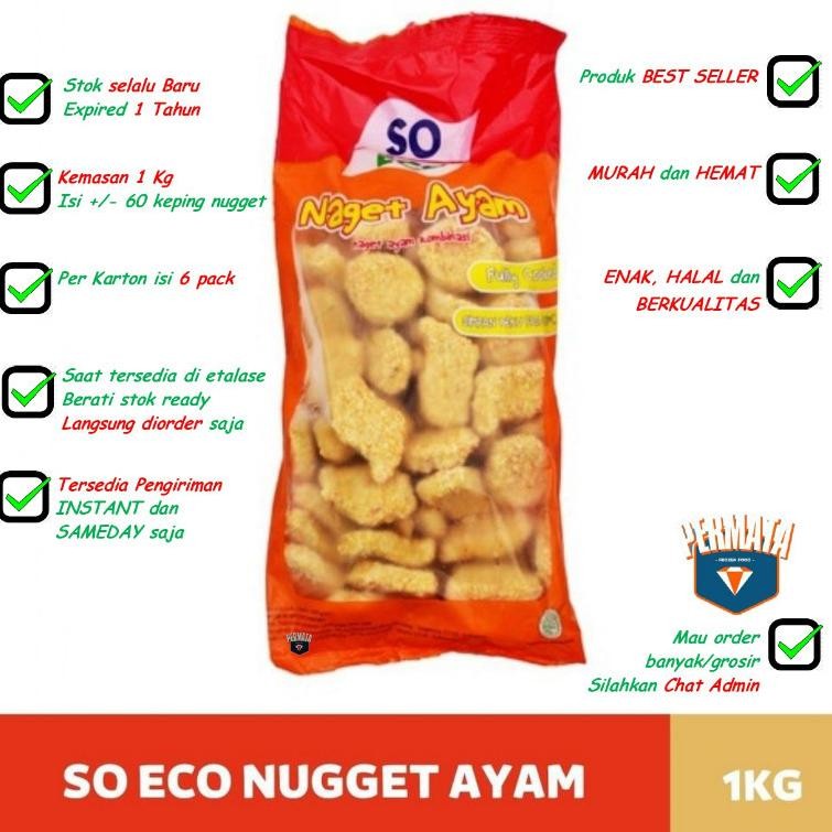 

Nugget Naget Ayam So Eco 1 Kg