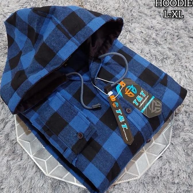 Flanel Hoodie Lengan Panjang Ukuran L Xl Flanel Hoodie Pria Flanel Hoodie Co