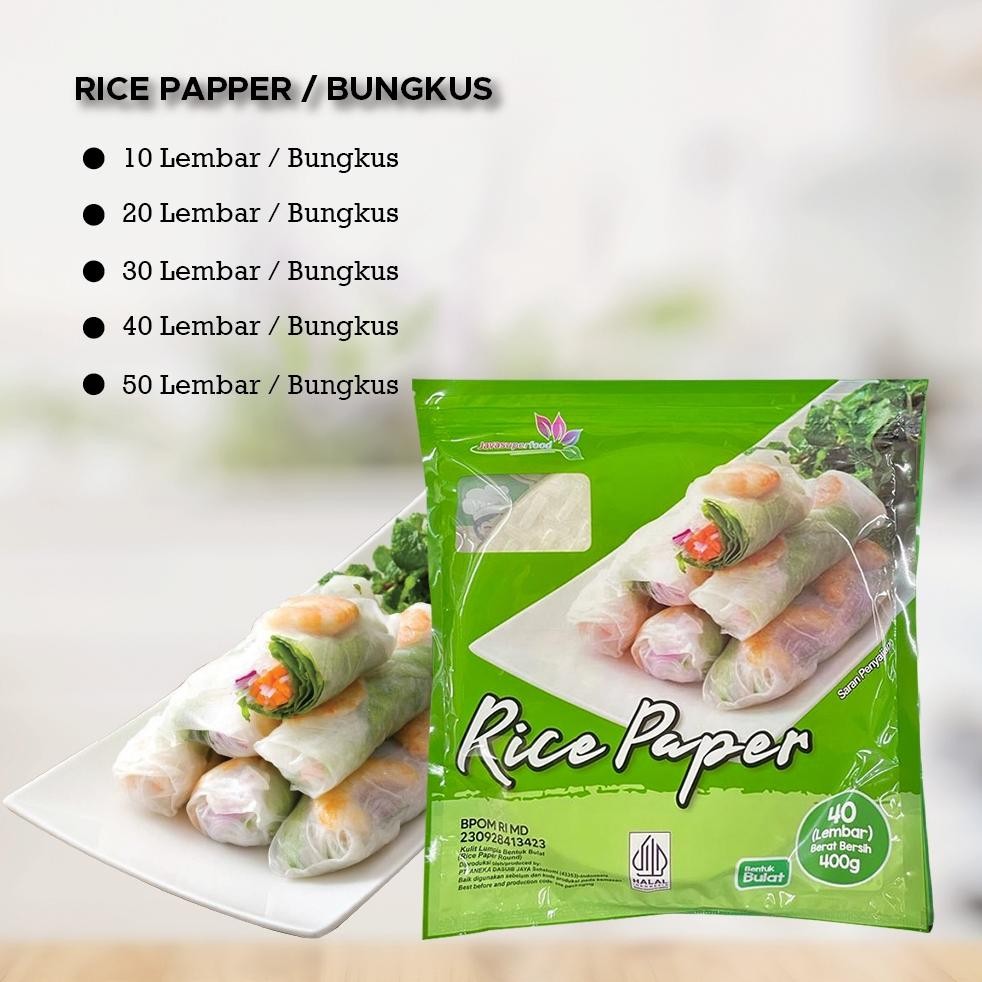 

Rice Paper / Banh Trang High Quality Rice Paper 22cm / Kulit Lumpia Vietnam Rice Paper / rice roll spring roll / Salad Wrap