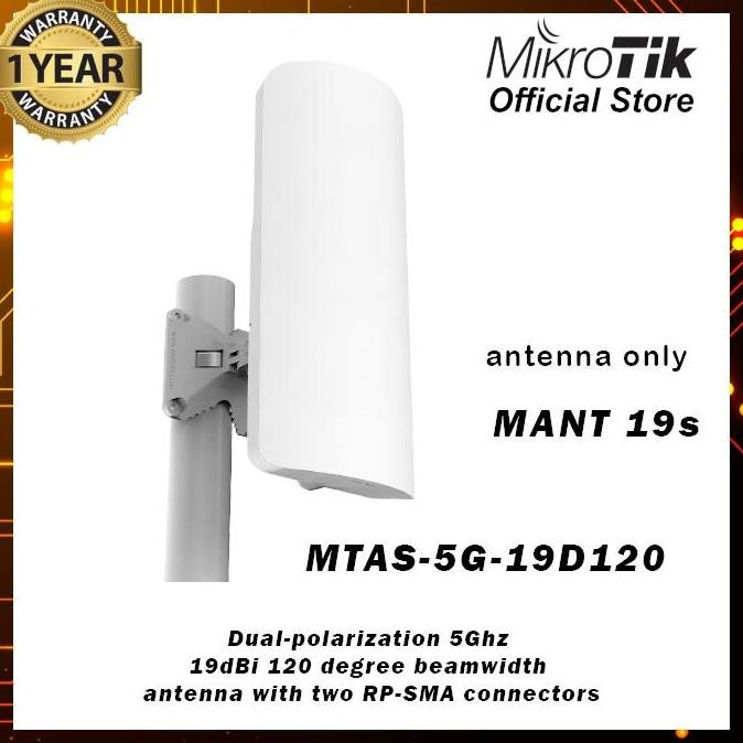 Mikrotik Mant 19S Sectoral Antenna 120 Degree Antena Saja New Stok
