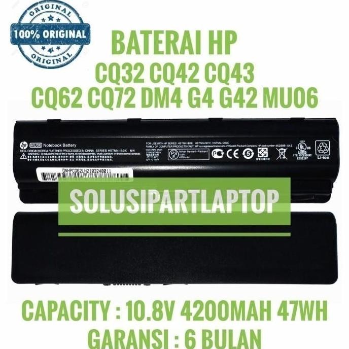 Baterai Laptop Hp Pavilion G4 Series Original New Stok