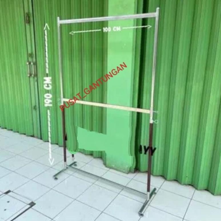 GAWANG BAJU BESI 2 TINGKAT /GANTUNGAN BAJU